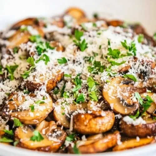 Homemade Sauteed Garlic and Parmesan Mushrooms photo