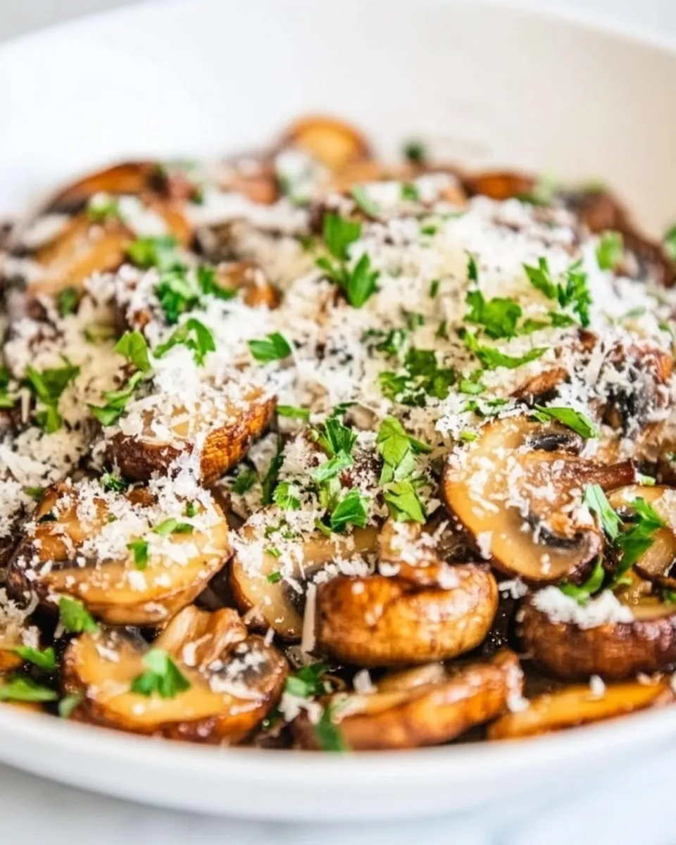 Homemade Sauteed Garlic and Parmesan Mushrooms photo