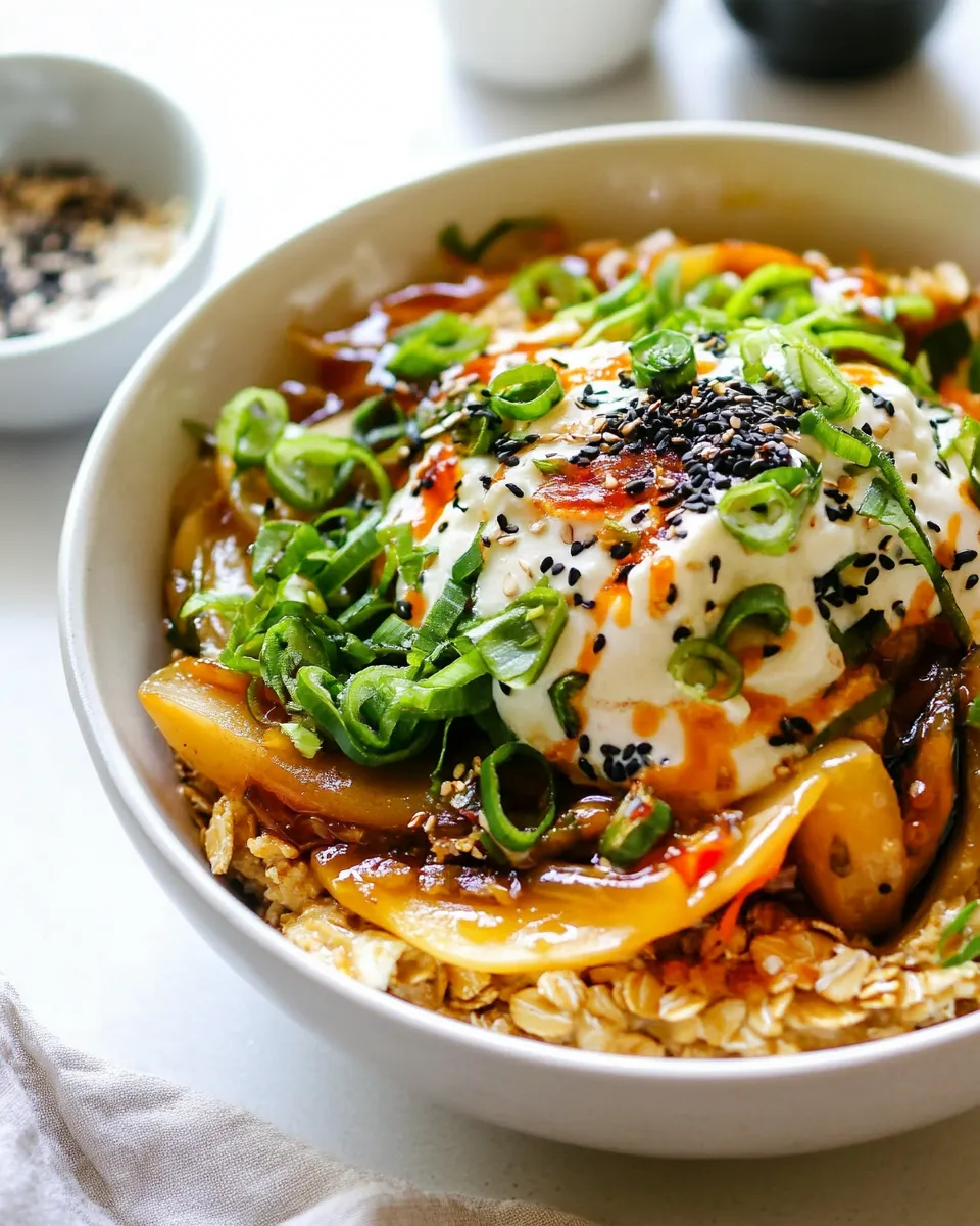 Tasty Savory Asian Oat Bran dish photo