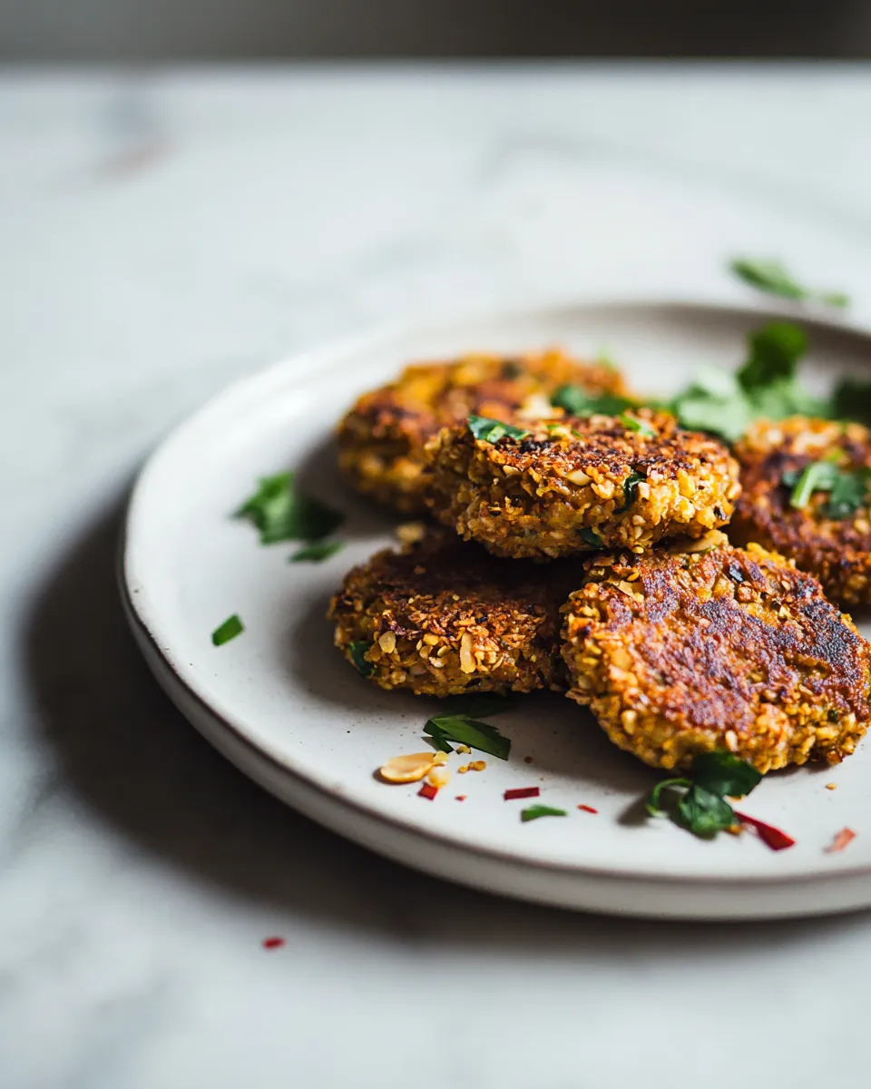 Delicious Scallion, Miso & Peanut Patties image