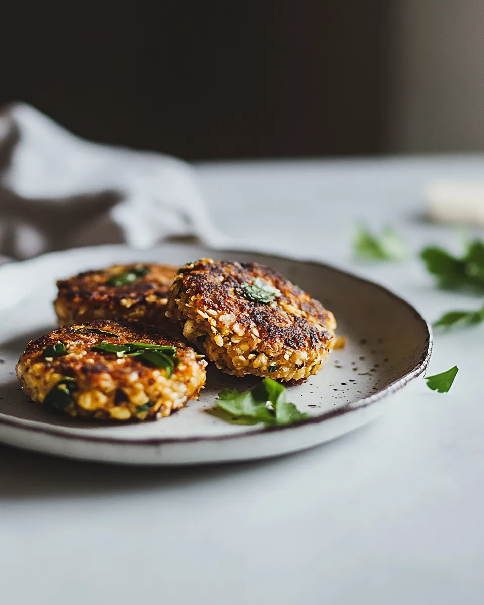 Easy Scallion, Miso & Peanut Patties recipe photo