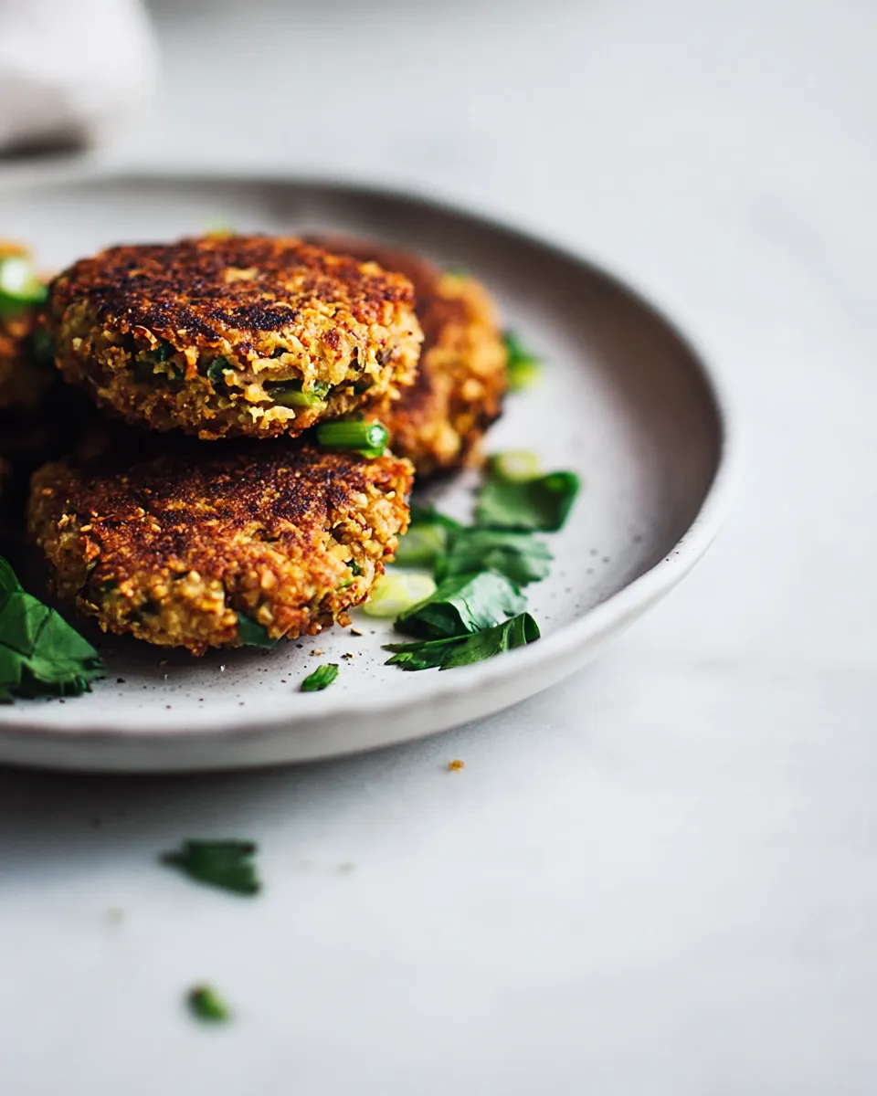 Tasty Scallion, Miso & Peanut Patties shot