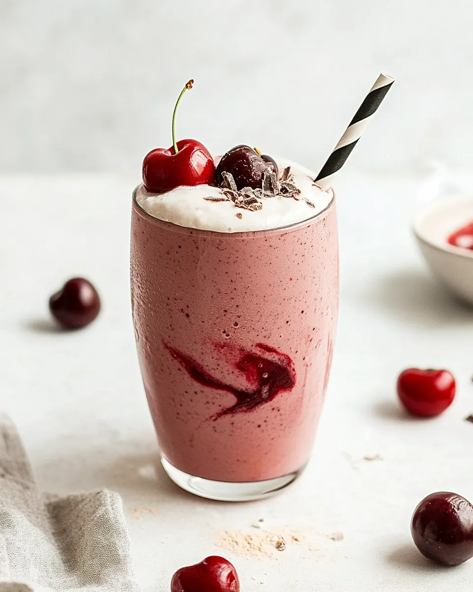 Homemade Seriously Luscious Chocolate Cherry Smoothie photo