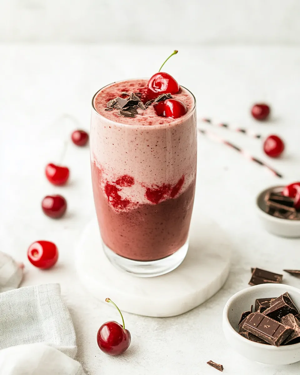 Easy Seriously Luscious Chocolate Cherry Smoothie recipe photo