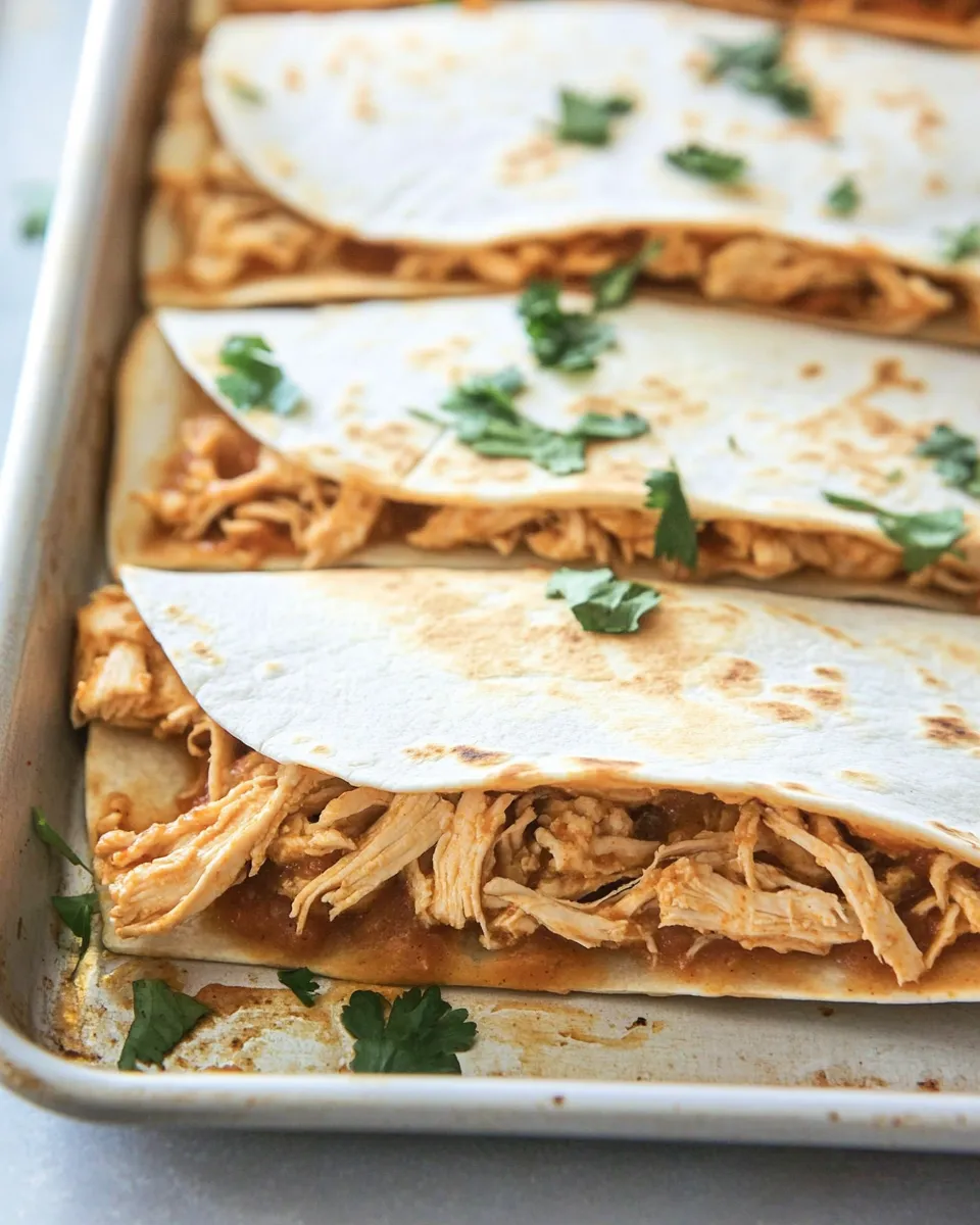 Delicious Sheet Pan Chicken Quesadillas image