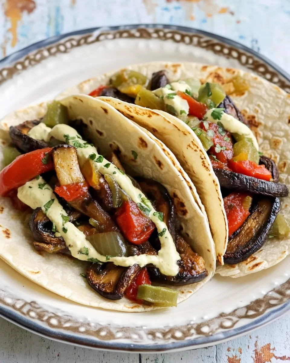 Healthy Sheet Pan Portobello Mushroom Fajitas dish photo