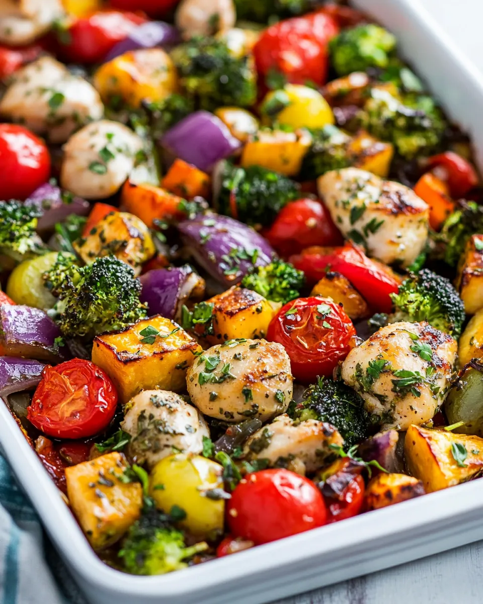 Easy Sheet Pan Roasted Garlic & Herb Chicken and Veggies photo