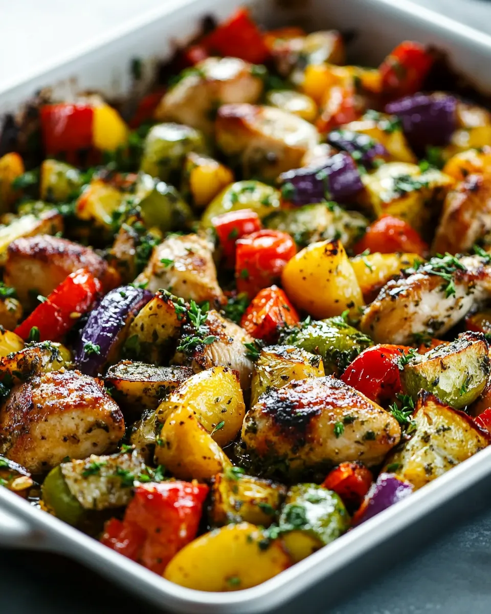 Delicious Sheet Pan Roasted Garlic & Herb Chicken and Veggies image