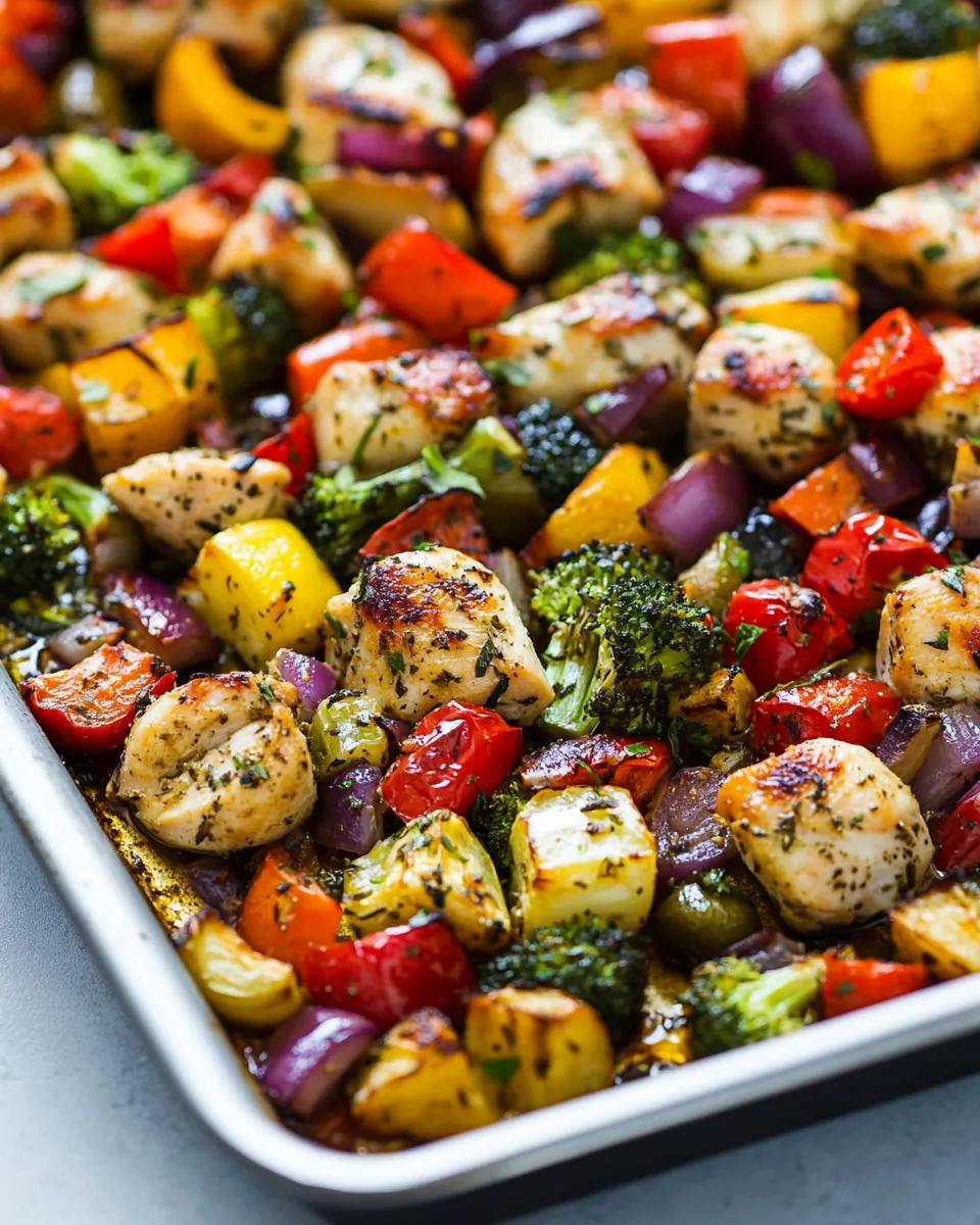 Healthy Sheet Pan Roasted Garlic & Herb Chicken and Veggies recipe photo