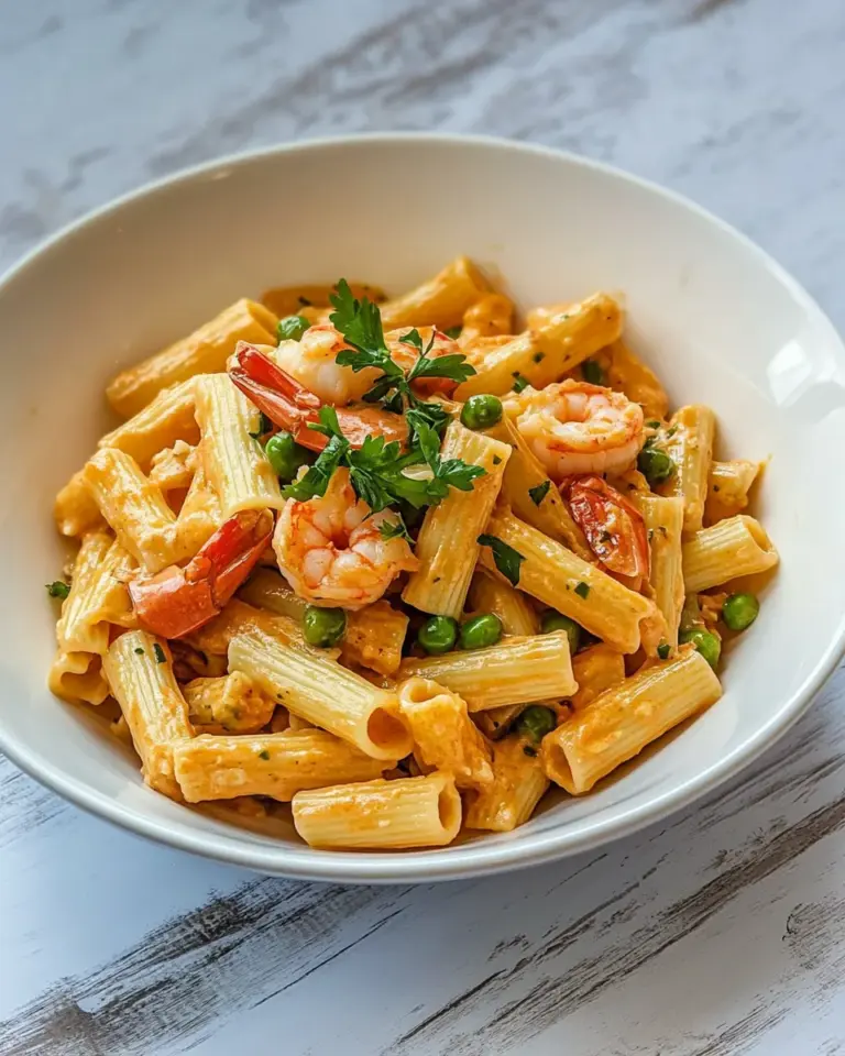Easy Shrimp and Pea Rigatoni photo