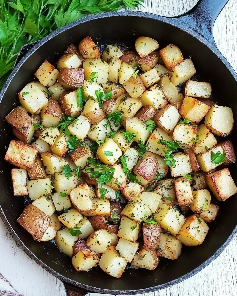 Tasty Simple Herbed Skillet Potatoes shot