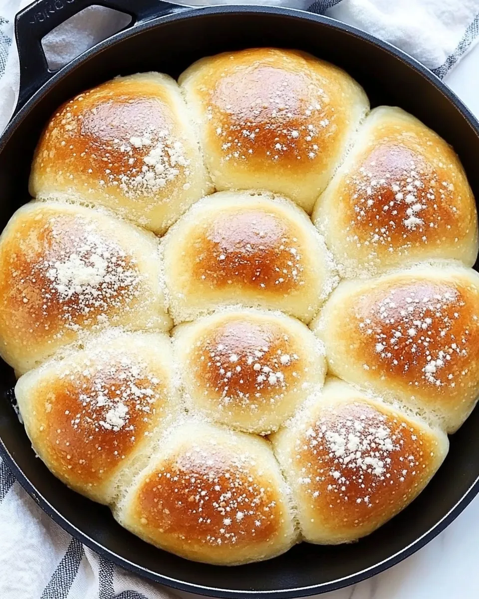 Delicious Skillet Dinner Rolls shot