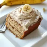 Homemade Skinny Banana Cake with Maple Frosting photo