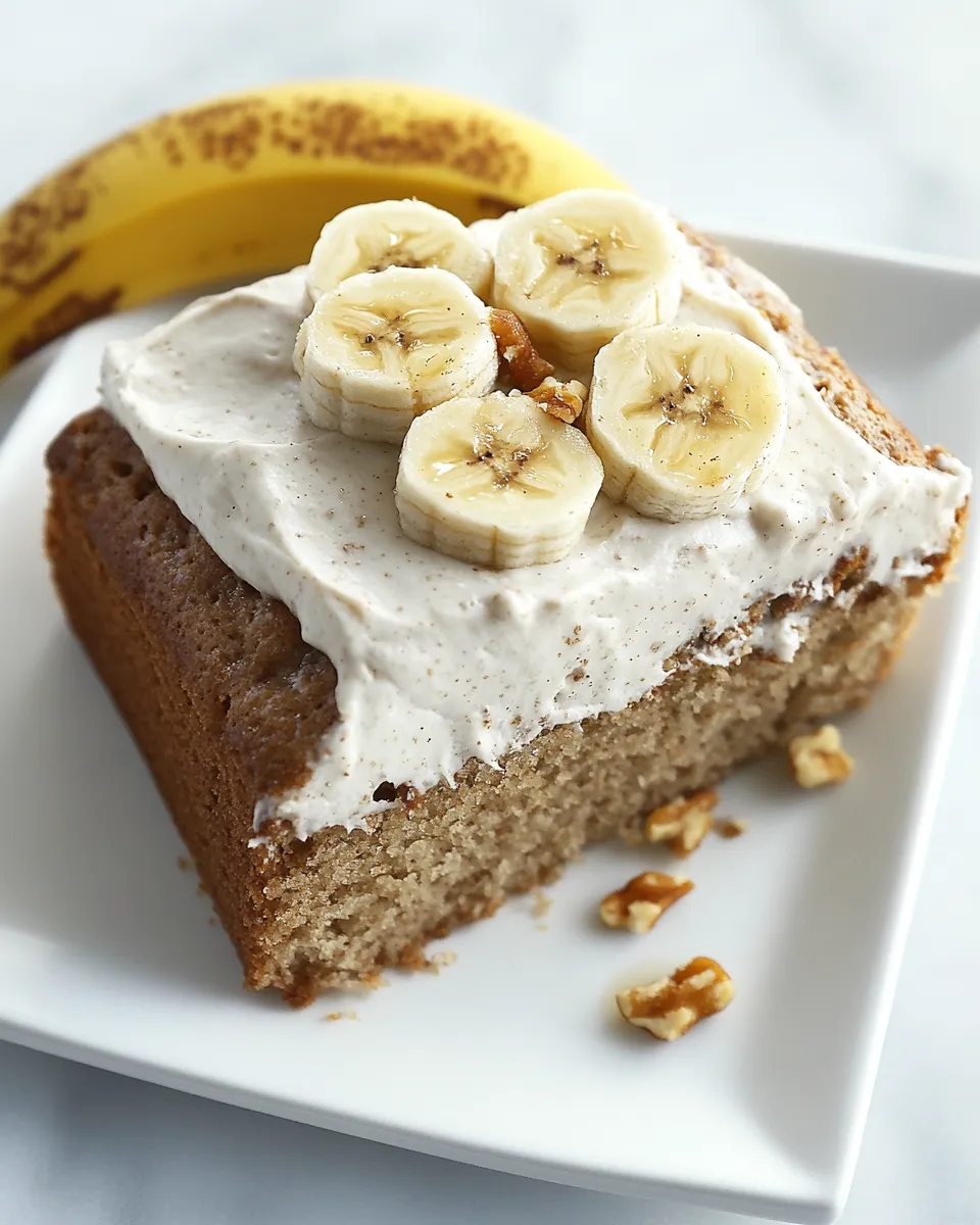 Classic Skinny Banana Cake with Maple Frosting image