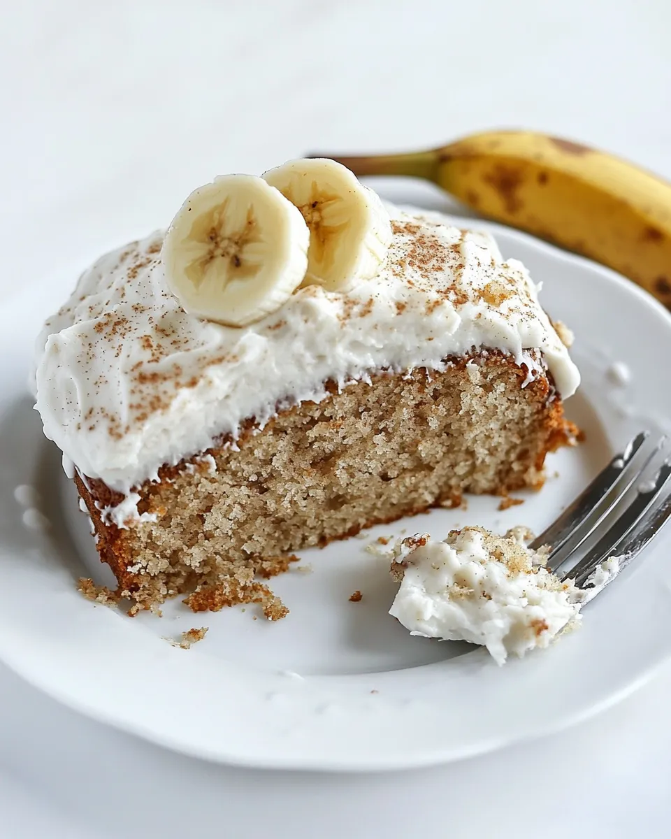 Easy Skinny Banana Cake with Maple Frosting recipe photo