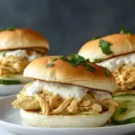 Easy Slow Cooker Chicken Shawarma Sliders photo