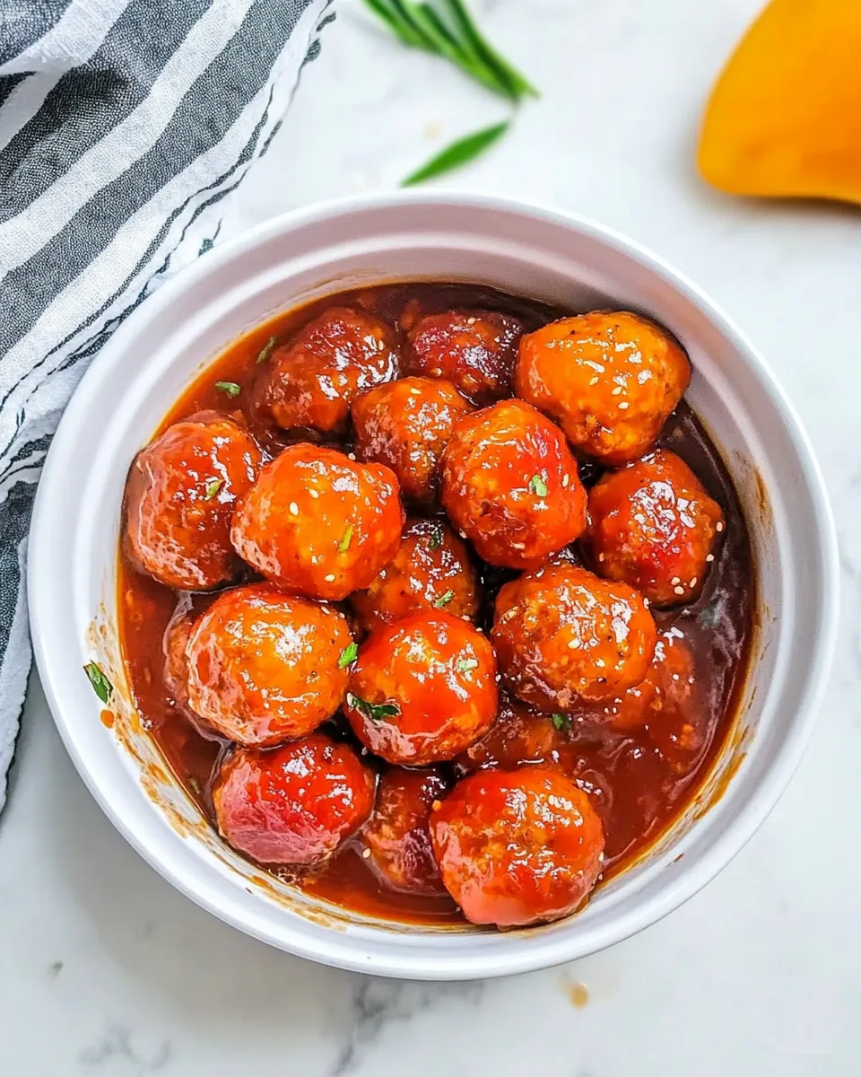 Homemade Slow Cooker Hawaiian Meatballs photo