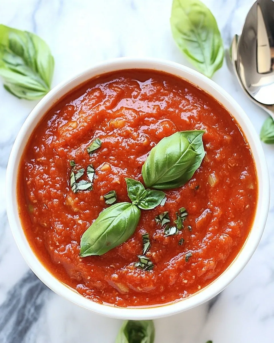Delicious Slow Cooker Marinara Sauce shot