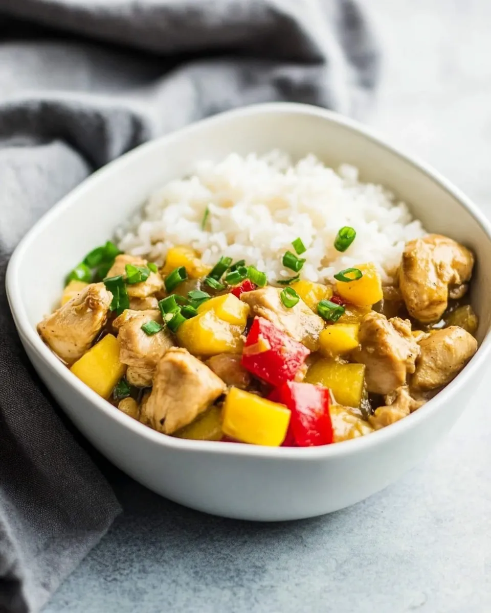 Savory Slow Cooker Polynesian Chicken shot