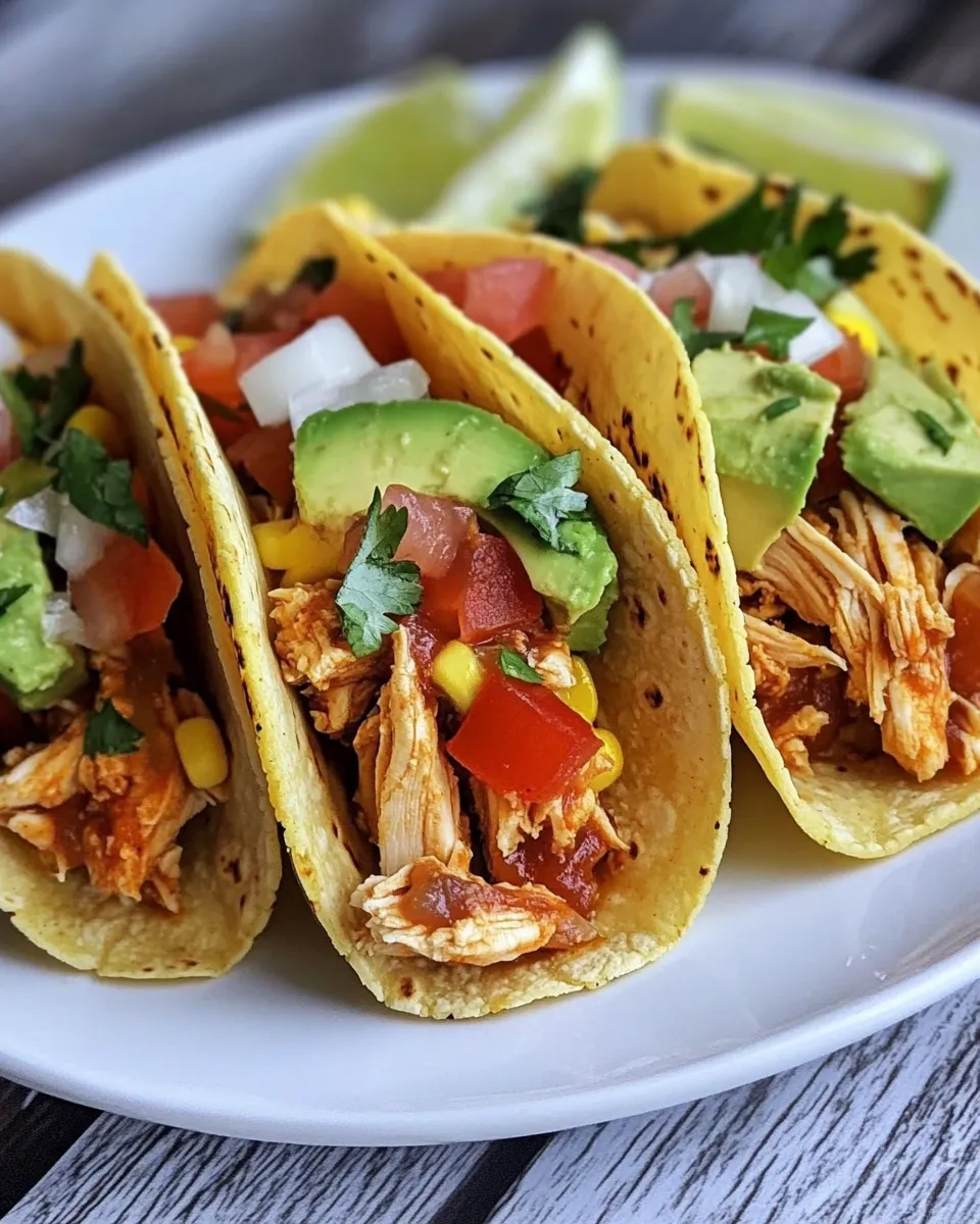 Easy Slow Cooker Protein Chicken Tacos photo
