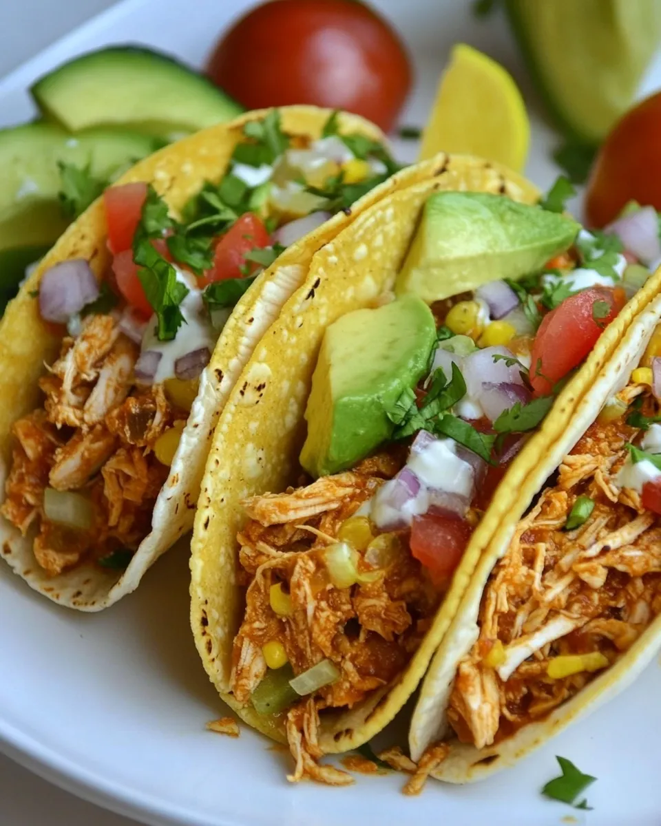Delicious Slow Cooker Protein Chicken Tacos image