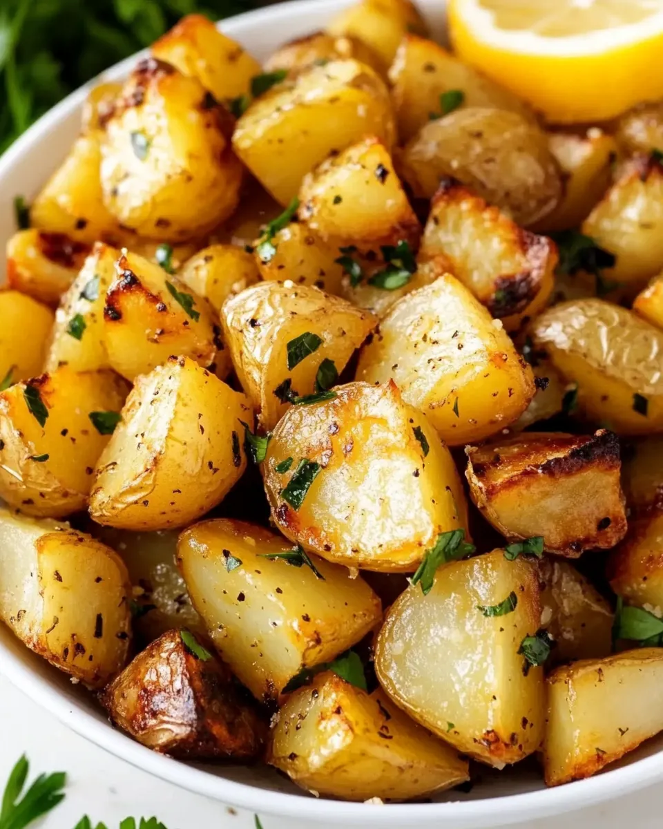 Homemade Slow Roasted Greek Lemon Potatoes photo