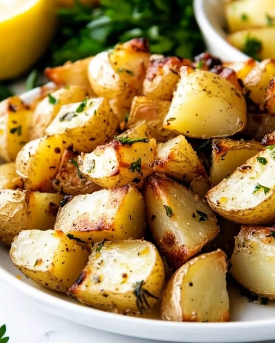 Delicious Slow Roasted Greek Lemon Potatoes shot