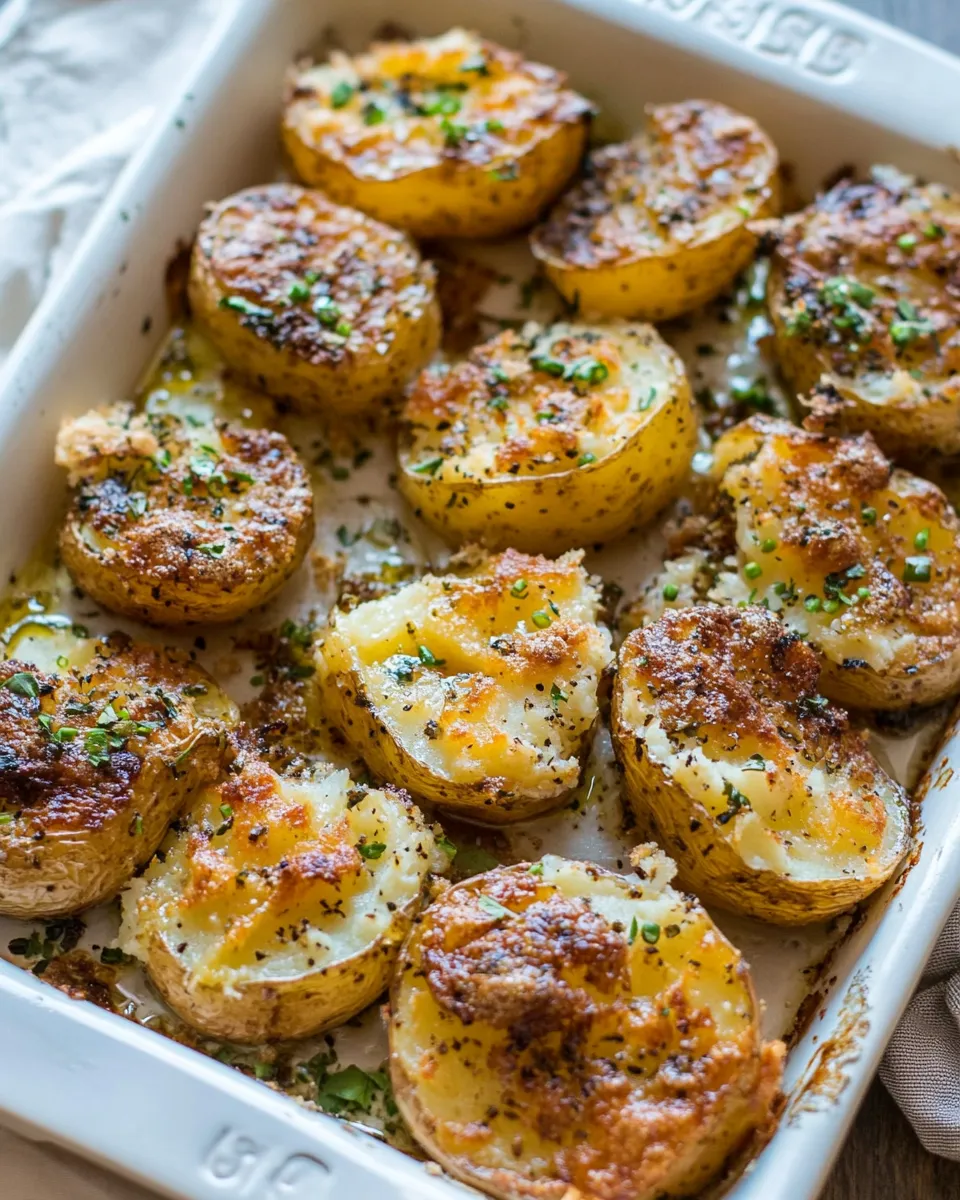 Easy Smashed Potatoes Recipe shot