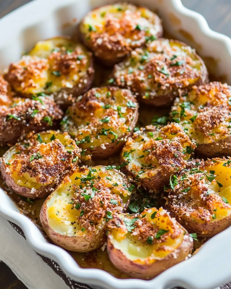 Delicious Smashed Potatoes Recipe dish photo