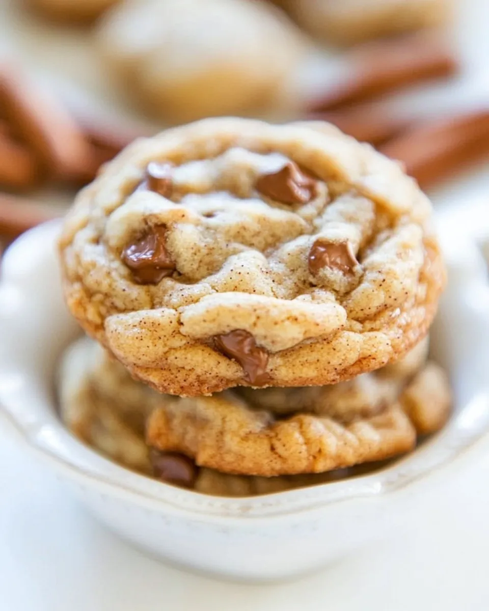 Classic Soft and Chewy Cinnamon Chip Snickerdoodle Cookies image