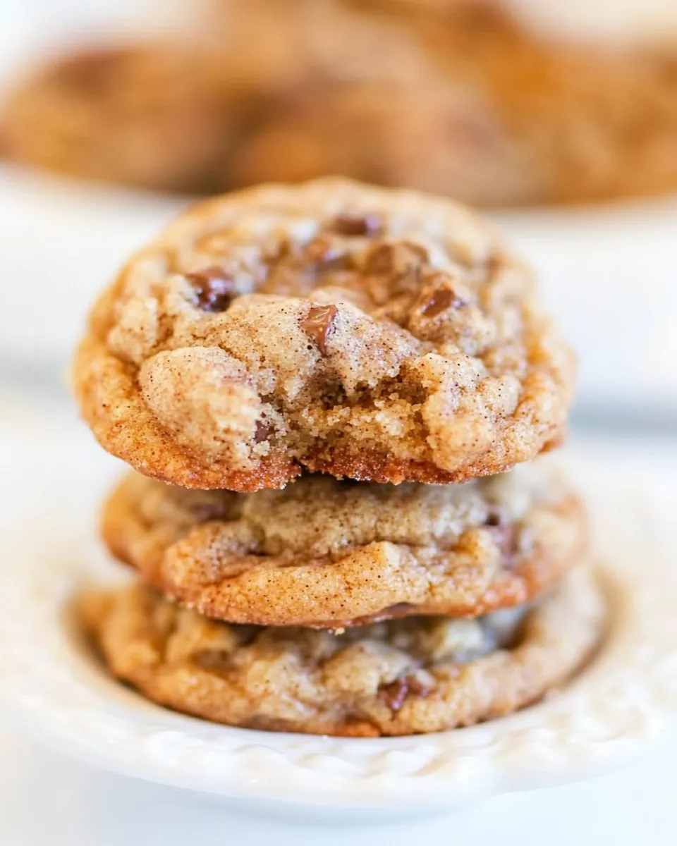Delicious Soft and Chewy Cinnamon Chip Snickerdoodle Cookies shot