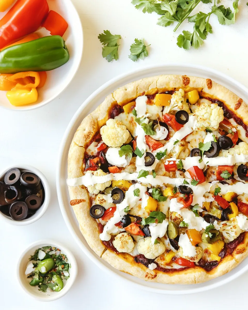 Easy Southwestern Roasted Cauliflower Pizza image
