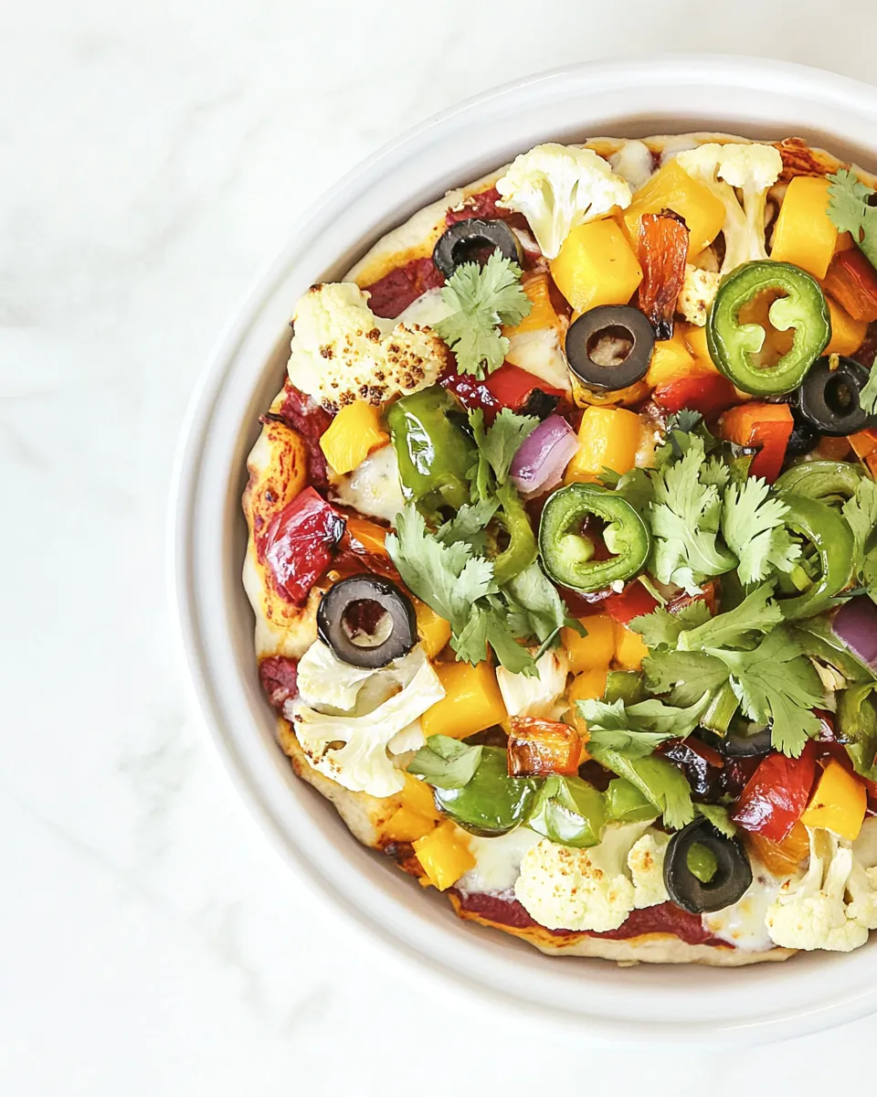 Delicious Southwestern Roasted Cauliflower Pizza shot