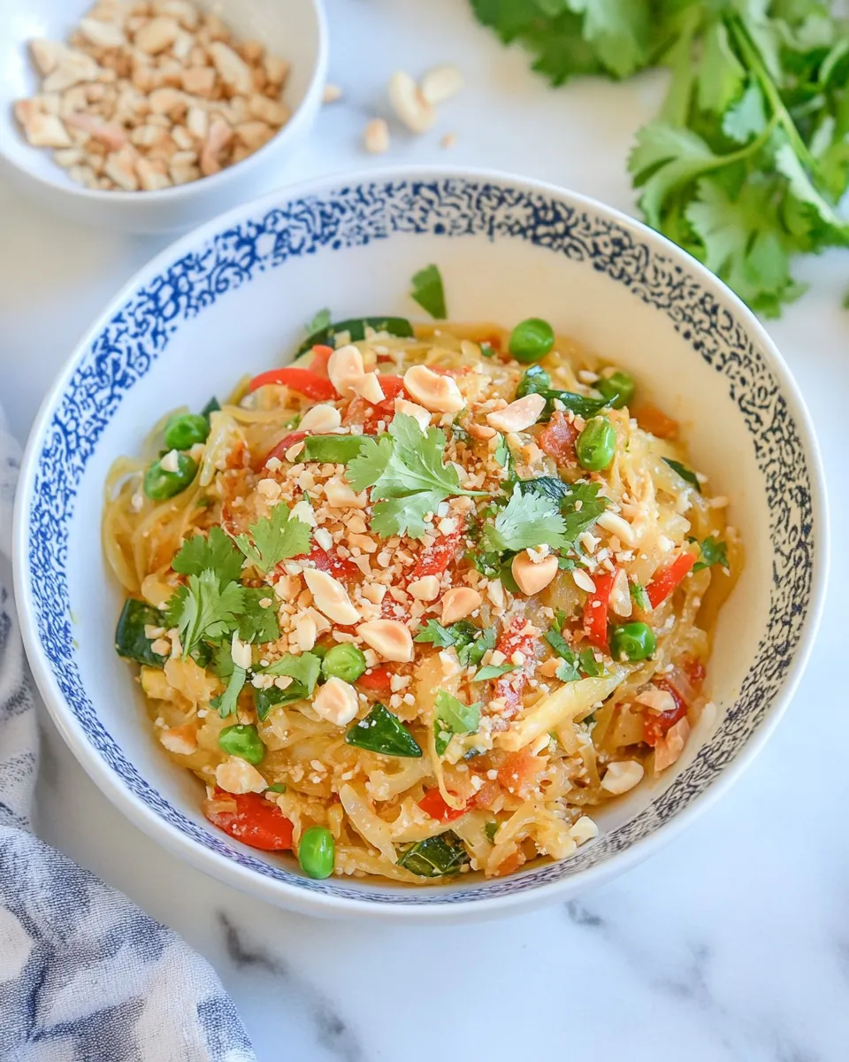 Quick Spaghetti Squash Pad Thai shot