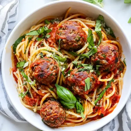 Homemade Spaghetti and Meatballs photo