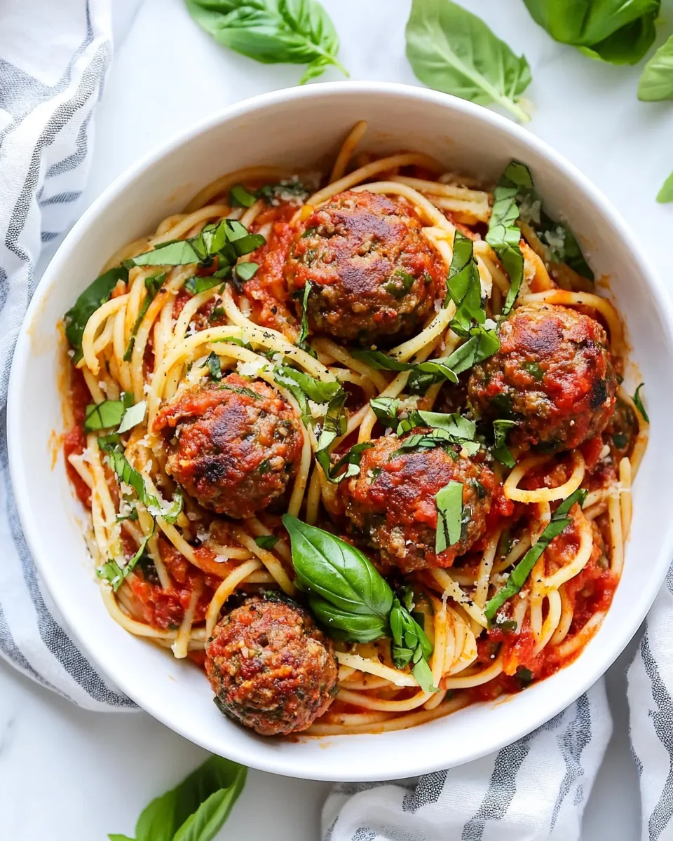 Homemade Spaghetti and Meatballs photo