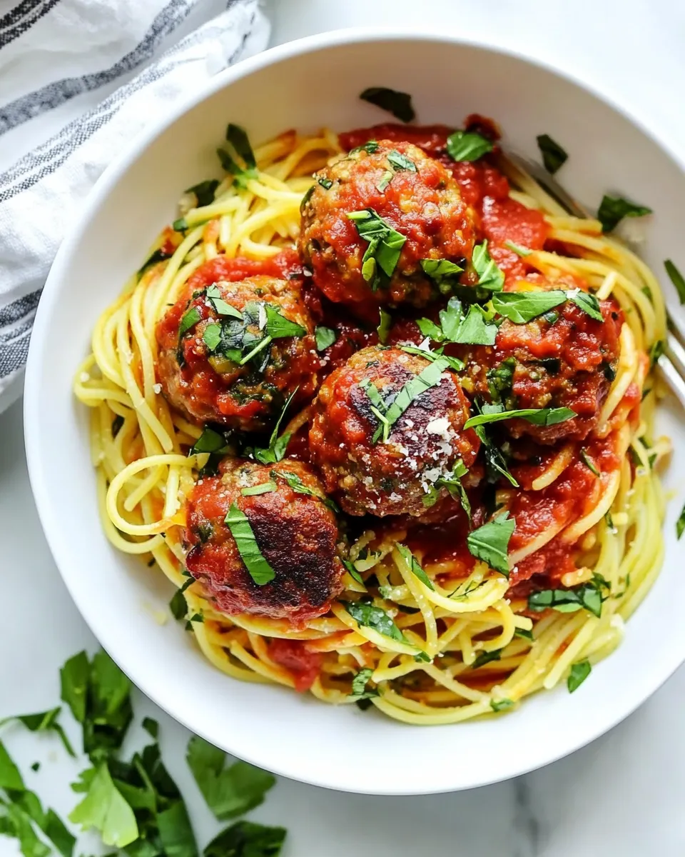 Delicious Spaghetti and Meatballs shot