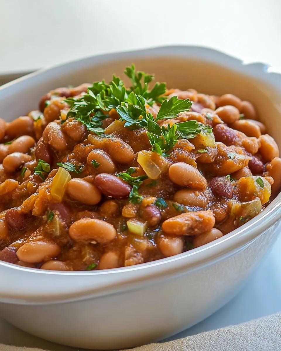 Healthy Spiced Canned Pinto Beans dish photo