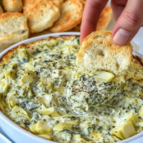 Homemade Spinach Artichoke Dip Recipe Lightened Up! photo