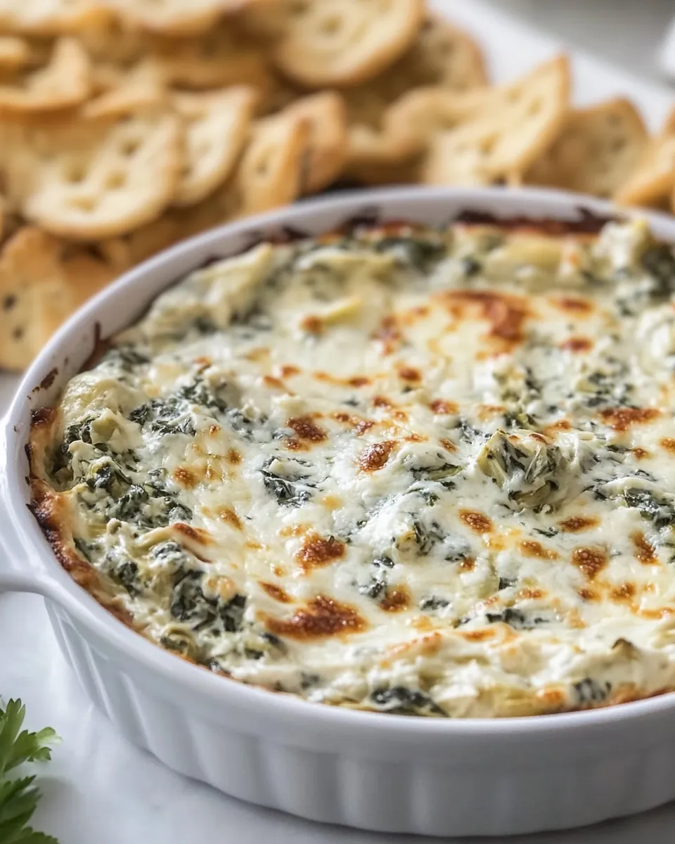 Classic Spinach Artichoke Dip with Six Cheeses image
