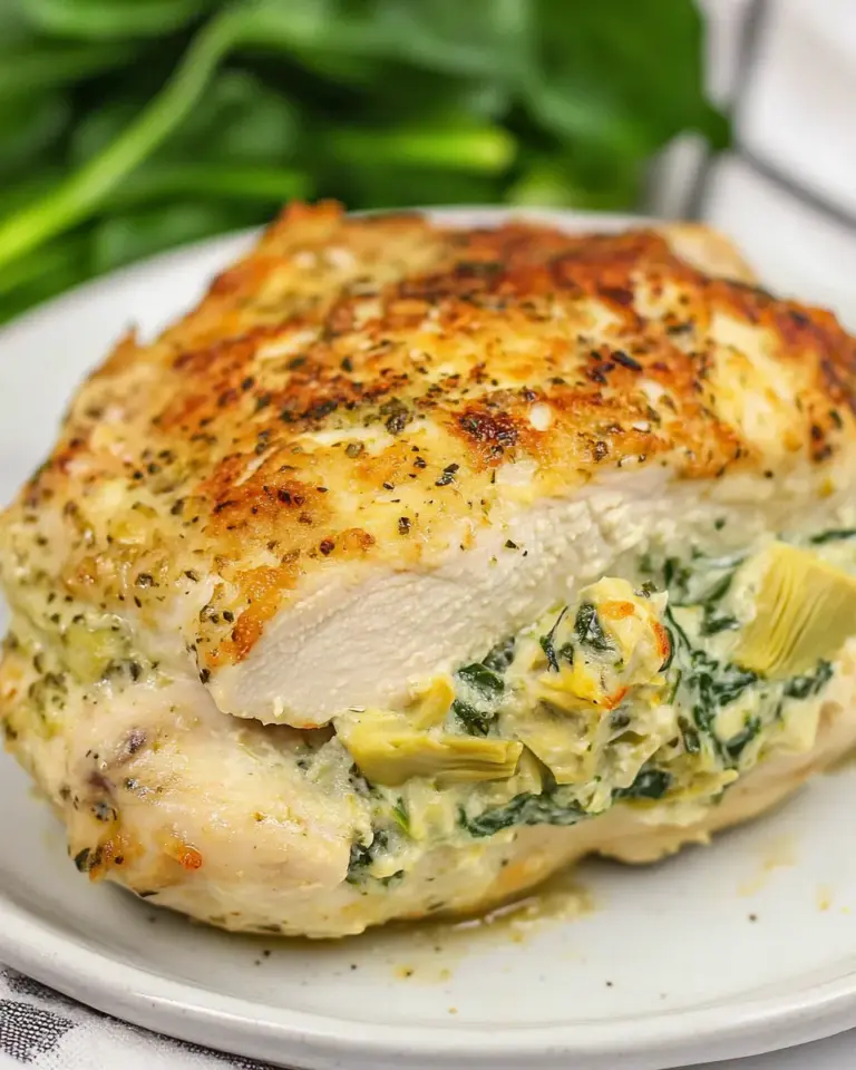 Homemade Spinach Artichoke Stuffed Chicken photo