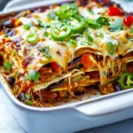 Homemade Stacked Vegetable Enchiladas photo