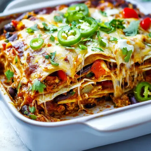 Homemade Stacked Vegetable Enchiladas photo