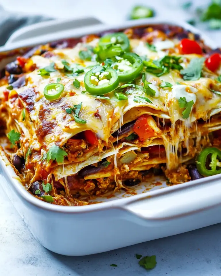 Homemade Stacked Vegetable Enchiladas photo