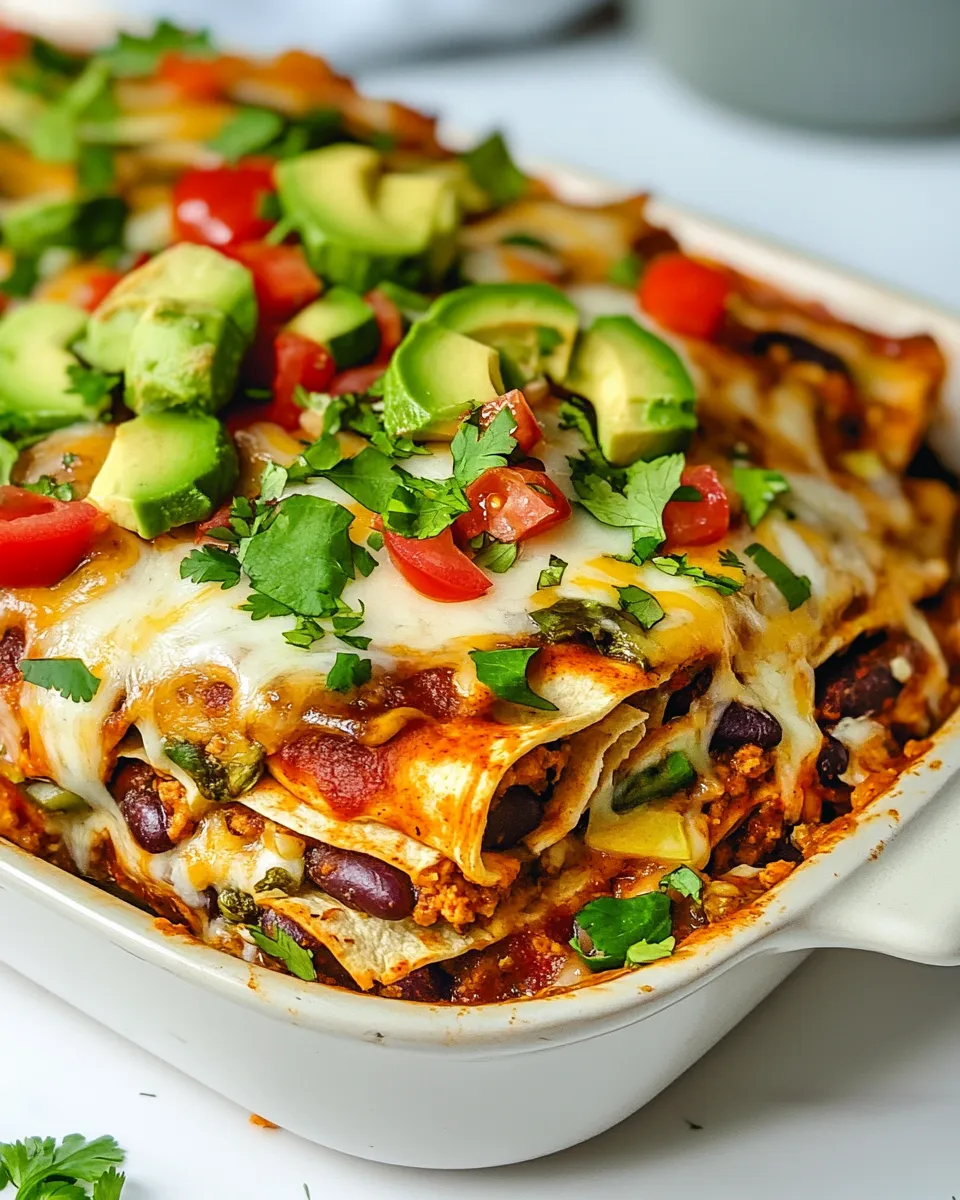 Easy Stacked Vegetable Enchiladas recipe photo