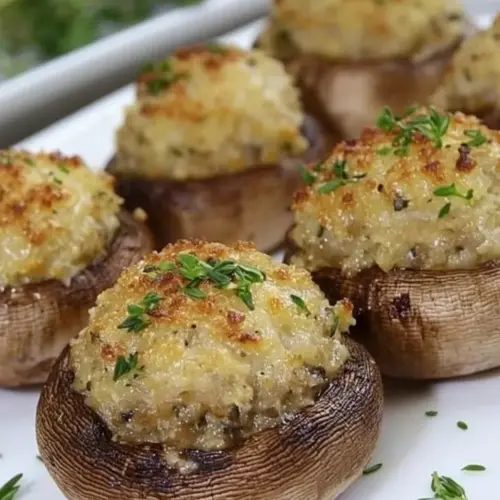 Homemade Stuffed Mushrooms w/ Parmesan & Thyme photo