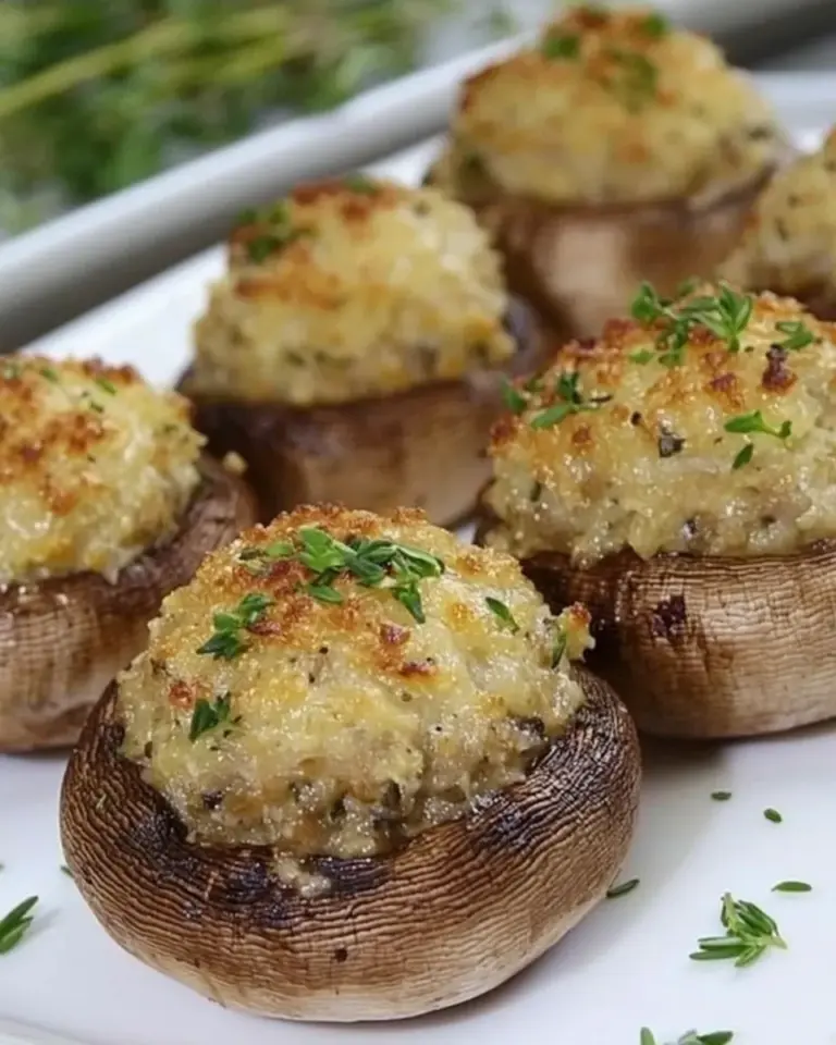 Homemade Stuffed Mushrooms w/ Parmesan & Thyme photo