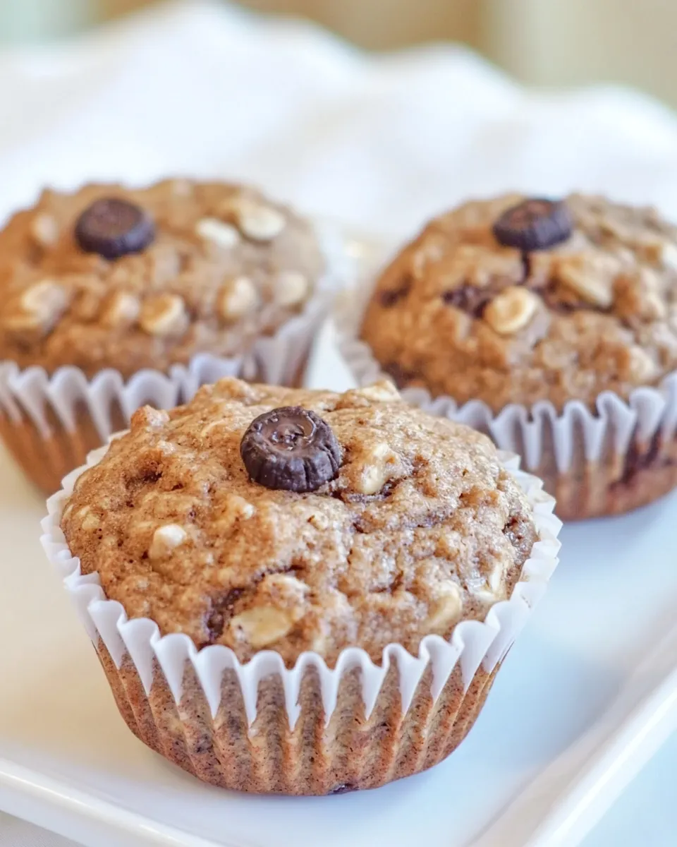 Healthy Sugar Free Banana Muffins shot