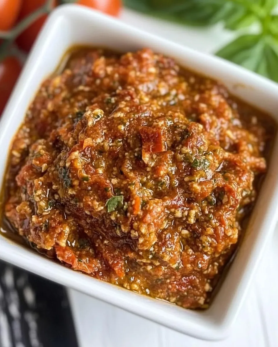 Homemade Sun Dried Tomato Pesto photo