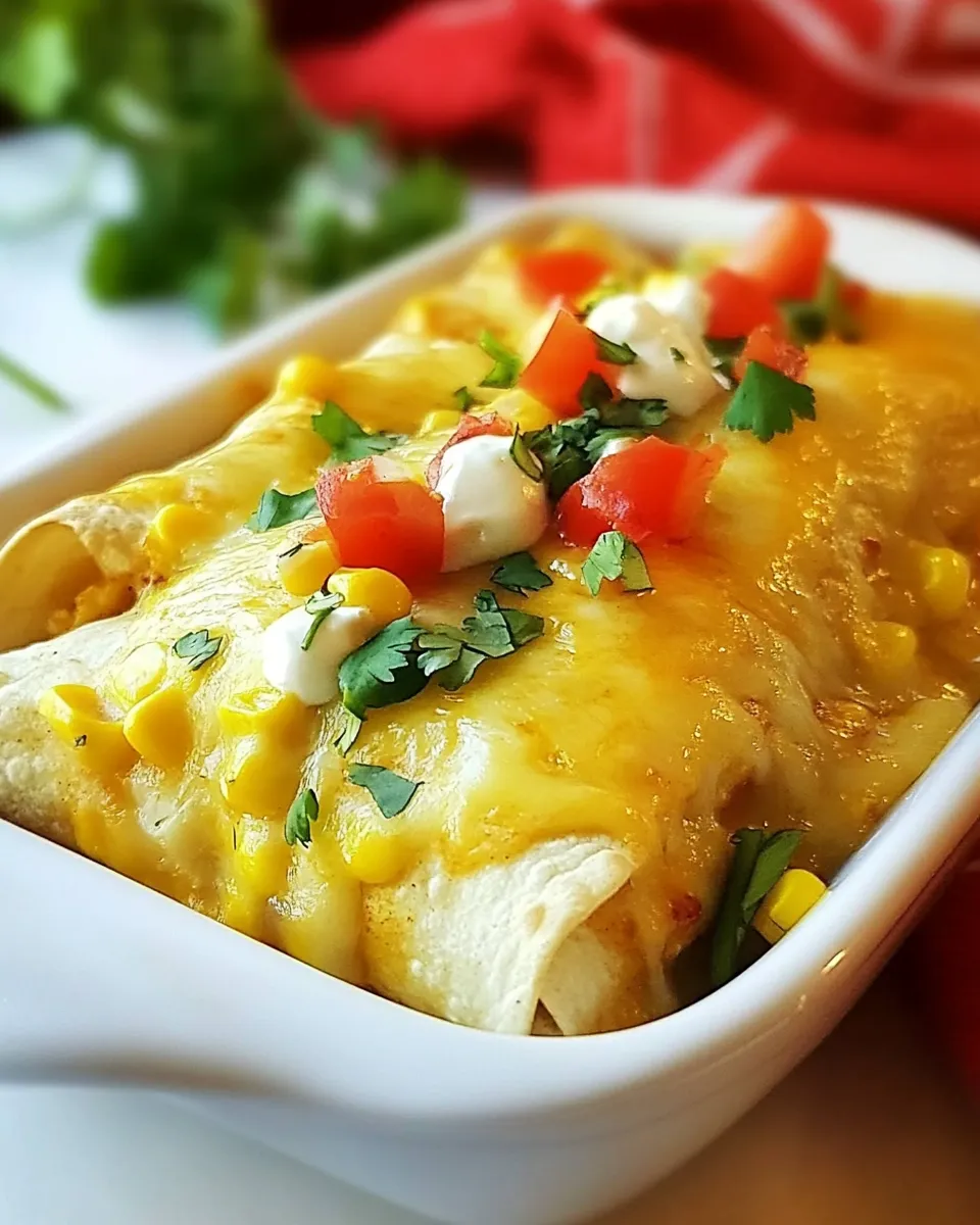 Easy Sweet Corn and Chicken Enchiladas photo